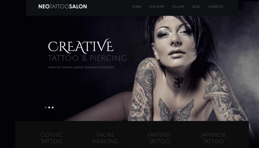 tema wordpress salon de tatuaje