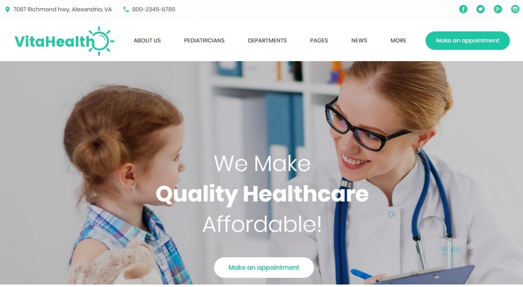 tema wordpress vitahealth