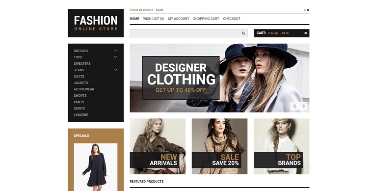 Plantilla OpenCart de Moda gratuita que puede permitirse.