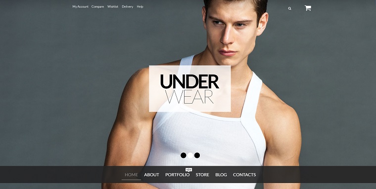 Ropa interior gratuita para hombres Tema WooCommerce.