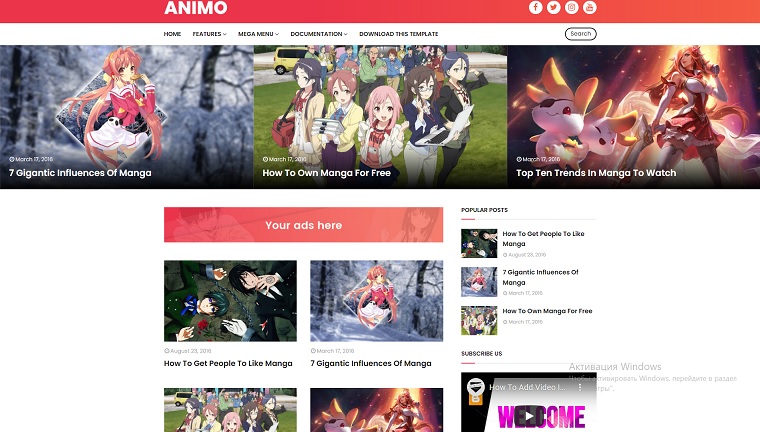 Animo Blogger Template.