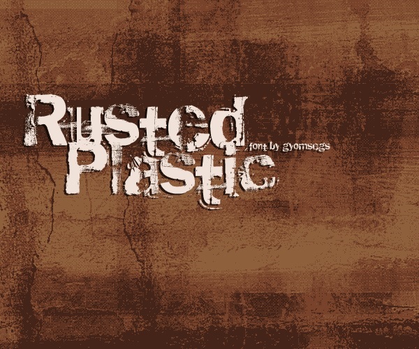 rusted plastic tipo de letra