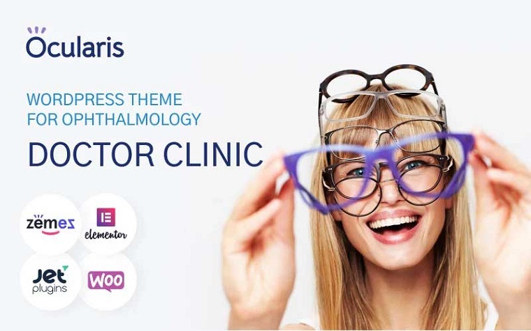 Ocularis - Tema de WordPress de Doctor Clinic para Oftalmología.