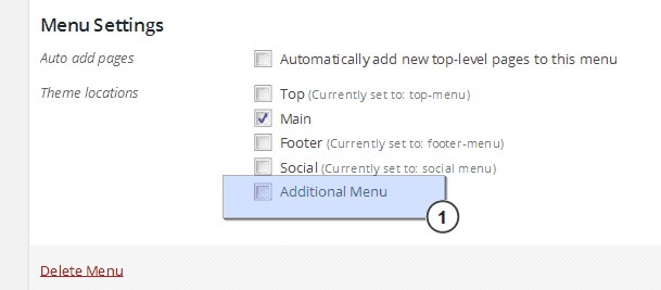 configuracion de menu adicional