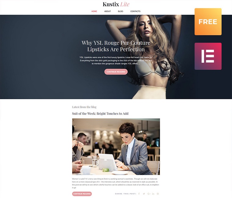 Kustrix Lite - Minimalist Blogger Template.