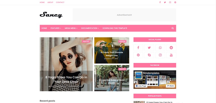 Sancy Minimal Blogger Template.