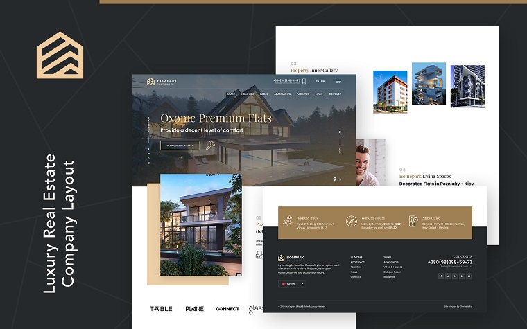 Hompark | Tema de WordPress para inmobiliarias y casas de lujo.
