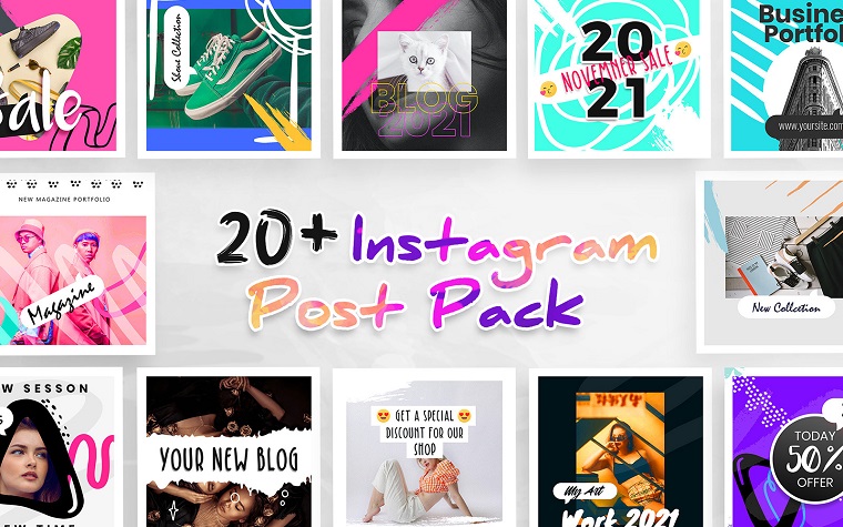 Atractiva plantilla de publicación de Instagram.