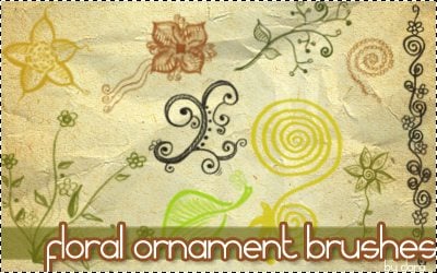 free photoshop swirl floral brushes