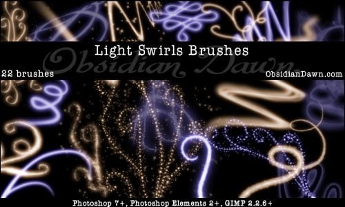 free photoshop swirl floral brushes