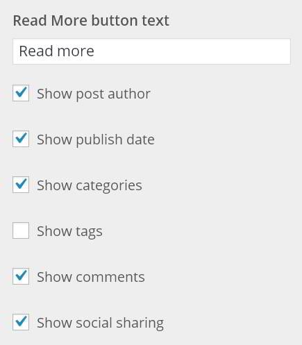Blog options