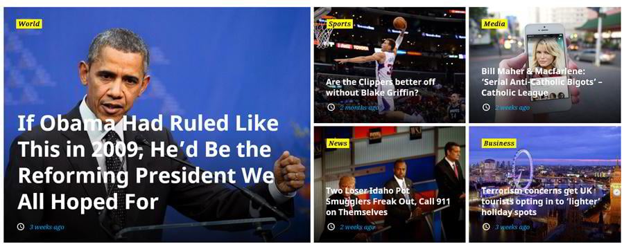 WordPress magazine theme featured posts block widget