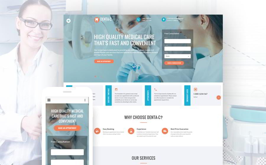 dental-center-website-bootstrap-template