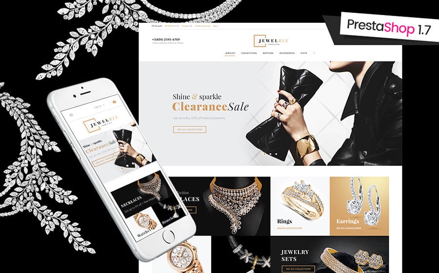 Jewelrix - Jewelry & Beauty Items PrestaShop Theme