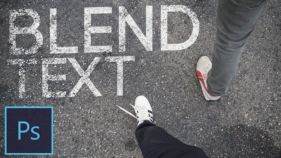 how to blend text into a photo