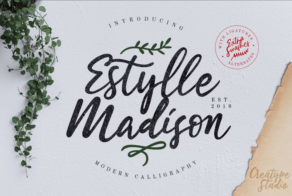 Estylle Madison Calligraphy Font