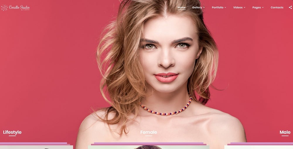 Corallo Studio - Photographer Portfolio Multipage Website Template