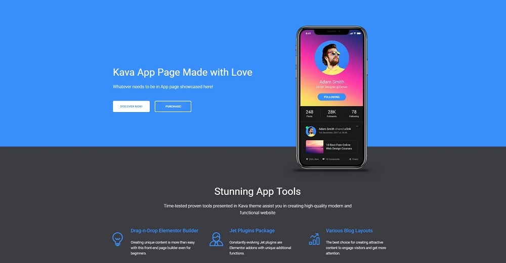 Appsine - Mobile Application Jet Elementor Template