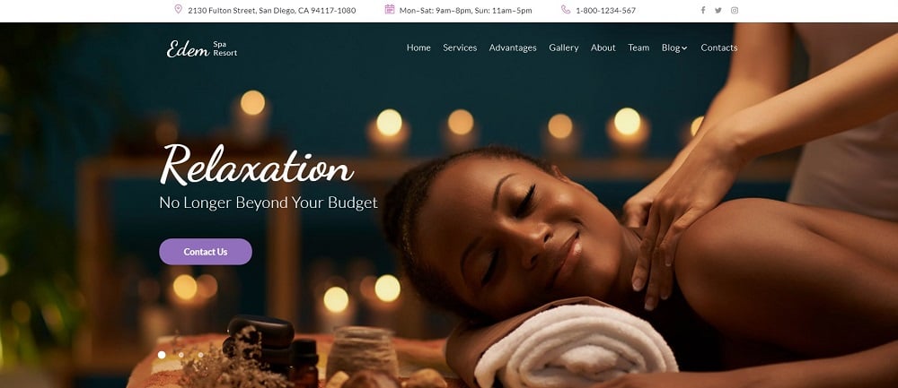 Edem - Sophisticated Beauty Salon WordPress Theme