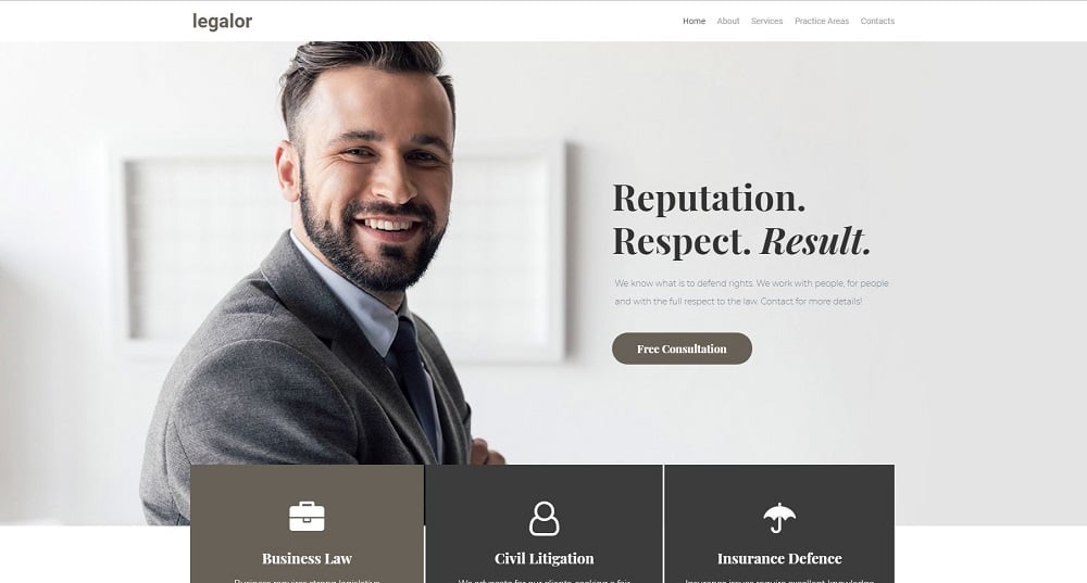 Justicon - Lawyer Elementor Jet Elementor Template
