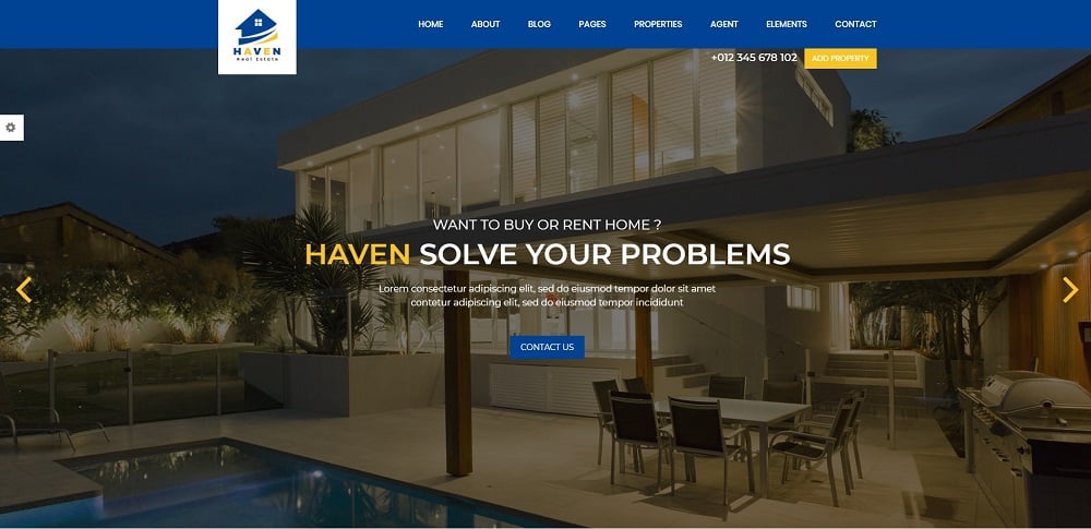 Haven - Real Estate Website Template