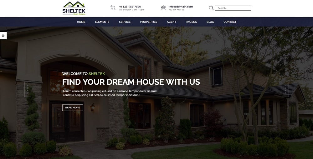 Sheltek - Real Estate Responsive Website Template