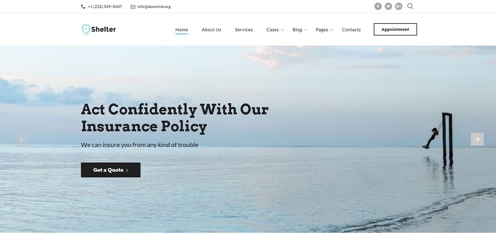 Shelter - Insurance Agency Multipage HTML5 Website Template