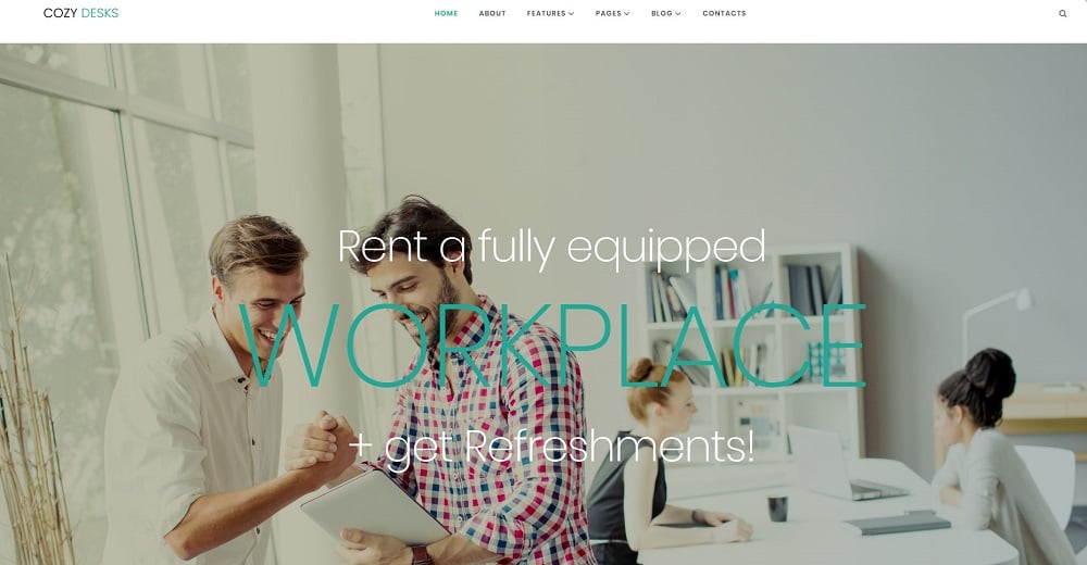 Cozy Desks - Coworking Elementor WordPress Theme