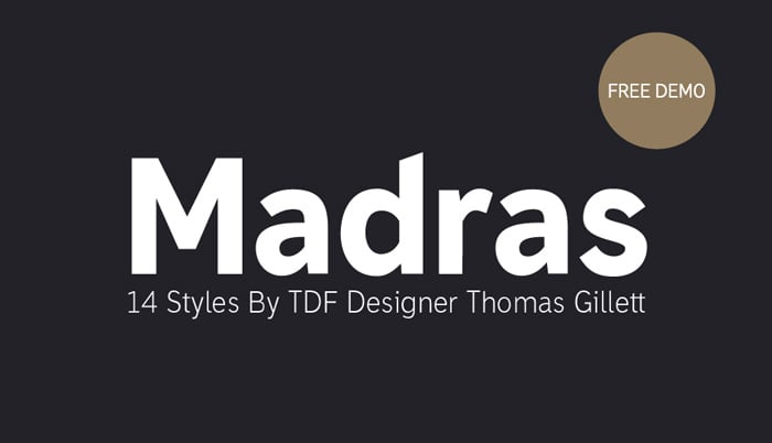 madras free font