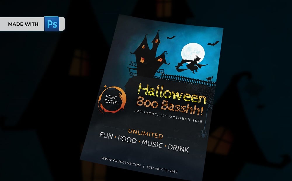 Halloween Party Flyer Corporate Identity Template
