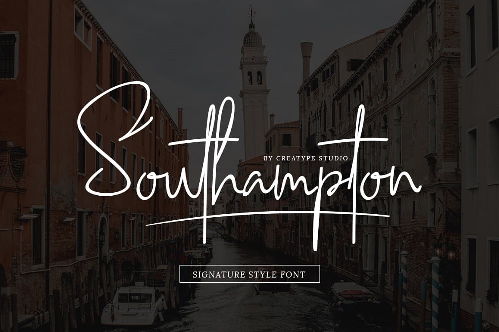 Southampton Signature Style Font