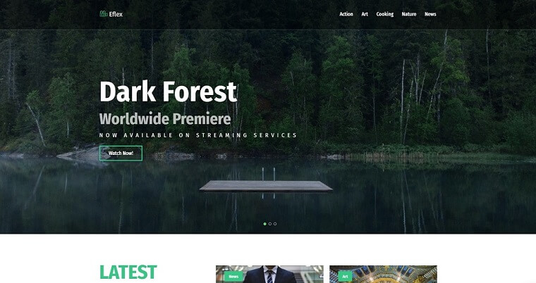 Eflex - Video Blog Multipurpose Classic Elementor WordPress Theme