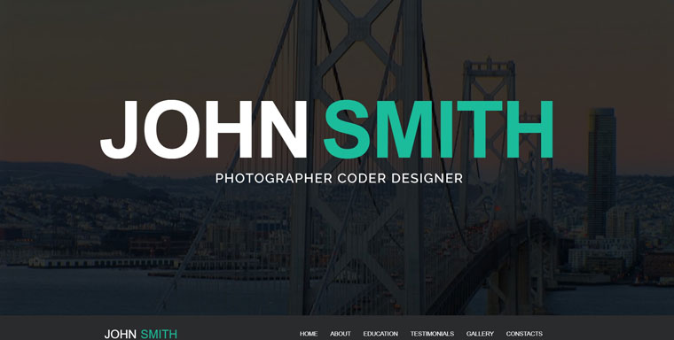 Online CV WordPress Theme.