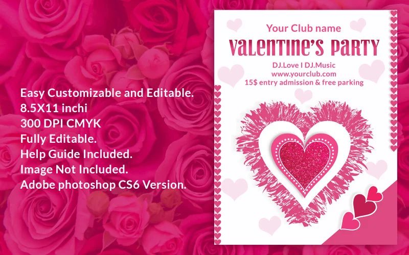 Valentine’s Day graphics party-flyer-corporate-identity-template