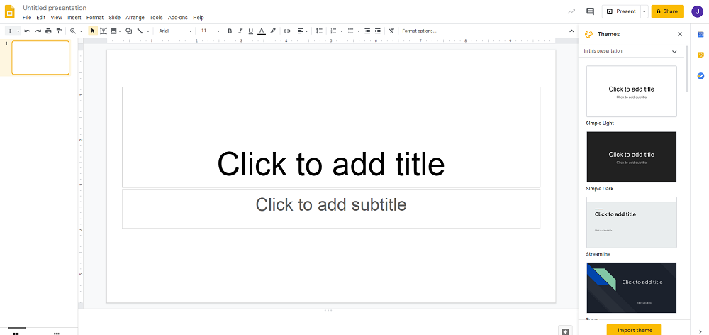 slides start