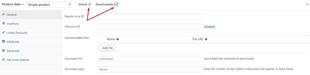 Virtual Downloadable options