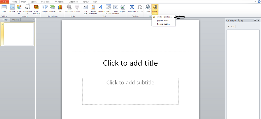 Audio from a file