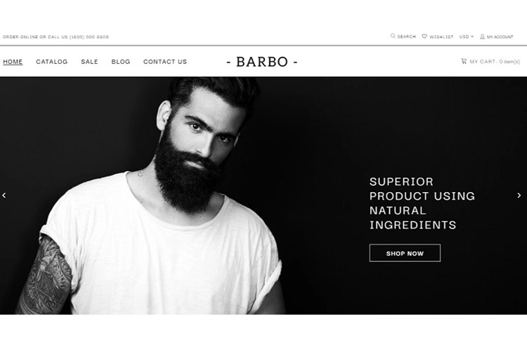 Beard Products Store Template Shopify Theme.
