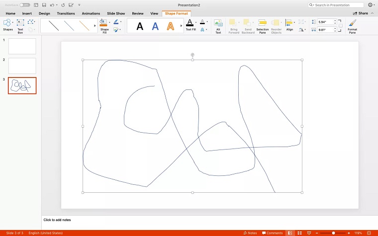 Scribble tool step 2.