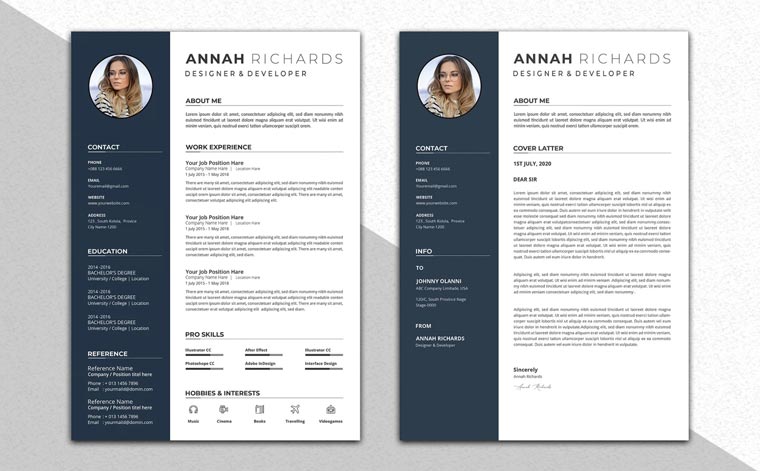 Minimal Word CV Resume Template.
