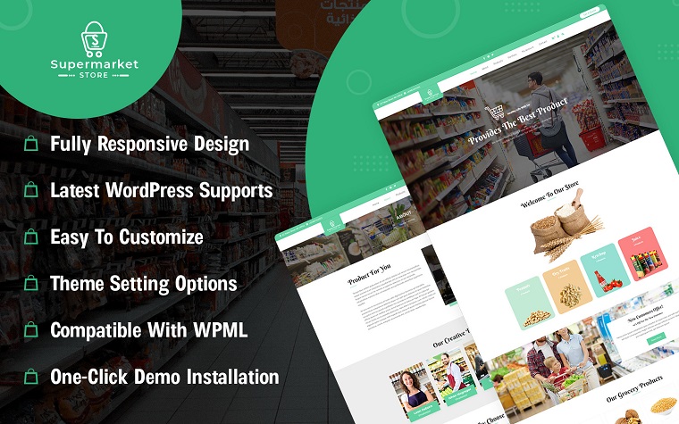 Straightforward Supermarket Store WooCommerce Theme.