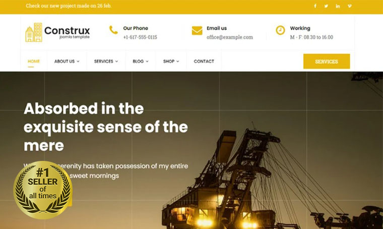 Construx Joomla theme