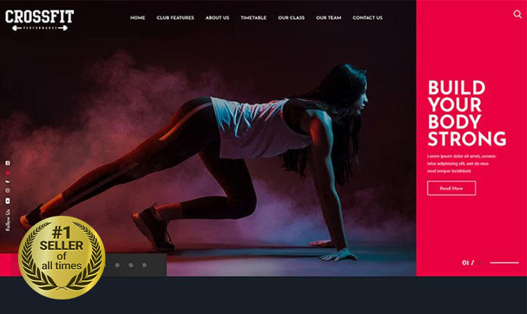 Crossfit Fitness PSD digital bestseller