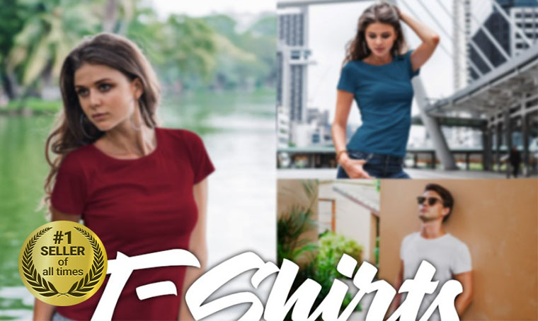 Premium T-shirt mockup digital bestseller