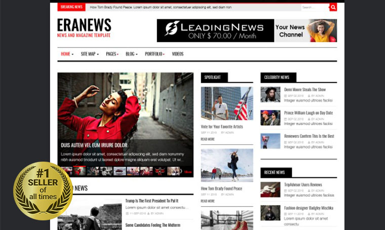 Eranews Joomla template