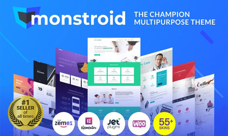 Monstroid WordPress digital bestseller