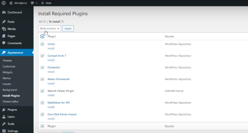Activating plugins in WordPress