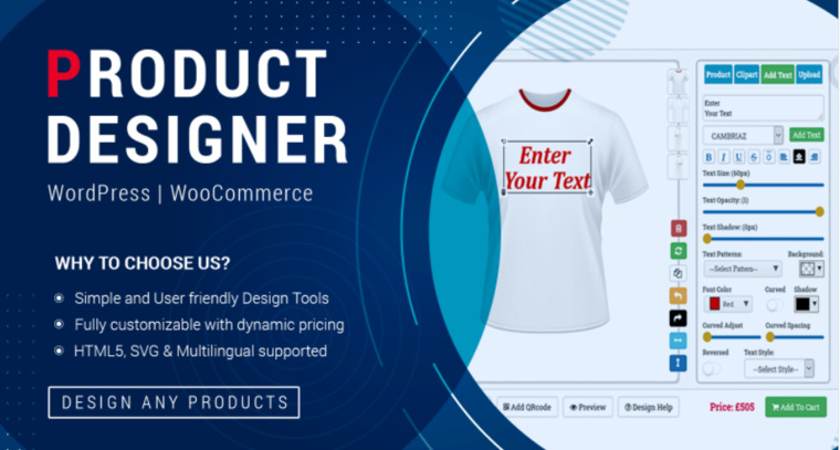 WooCommerce Product Designer Tool.