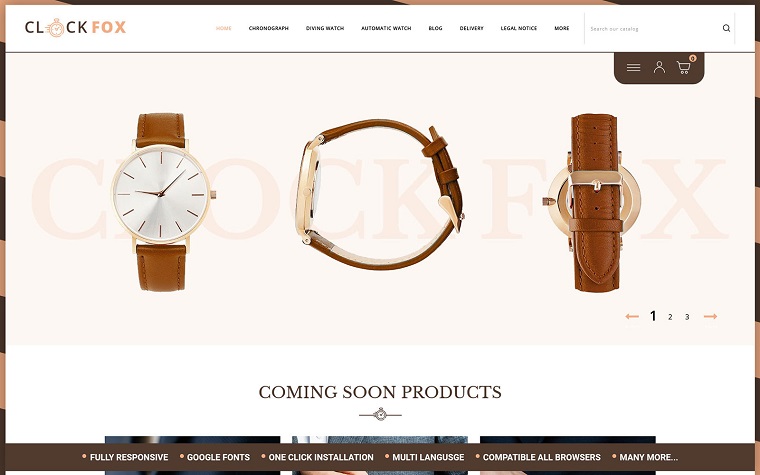 Clockfox - Watch Store Opencart Theme.