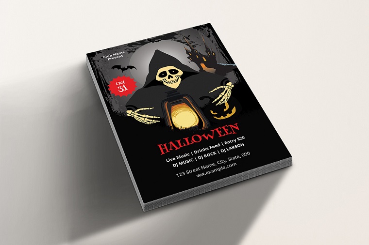 Halloween Clebration Flyer Corporate Identity Template.